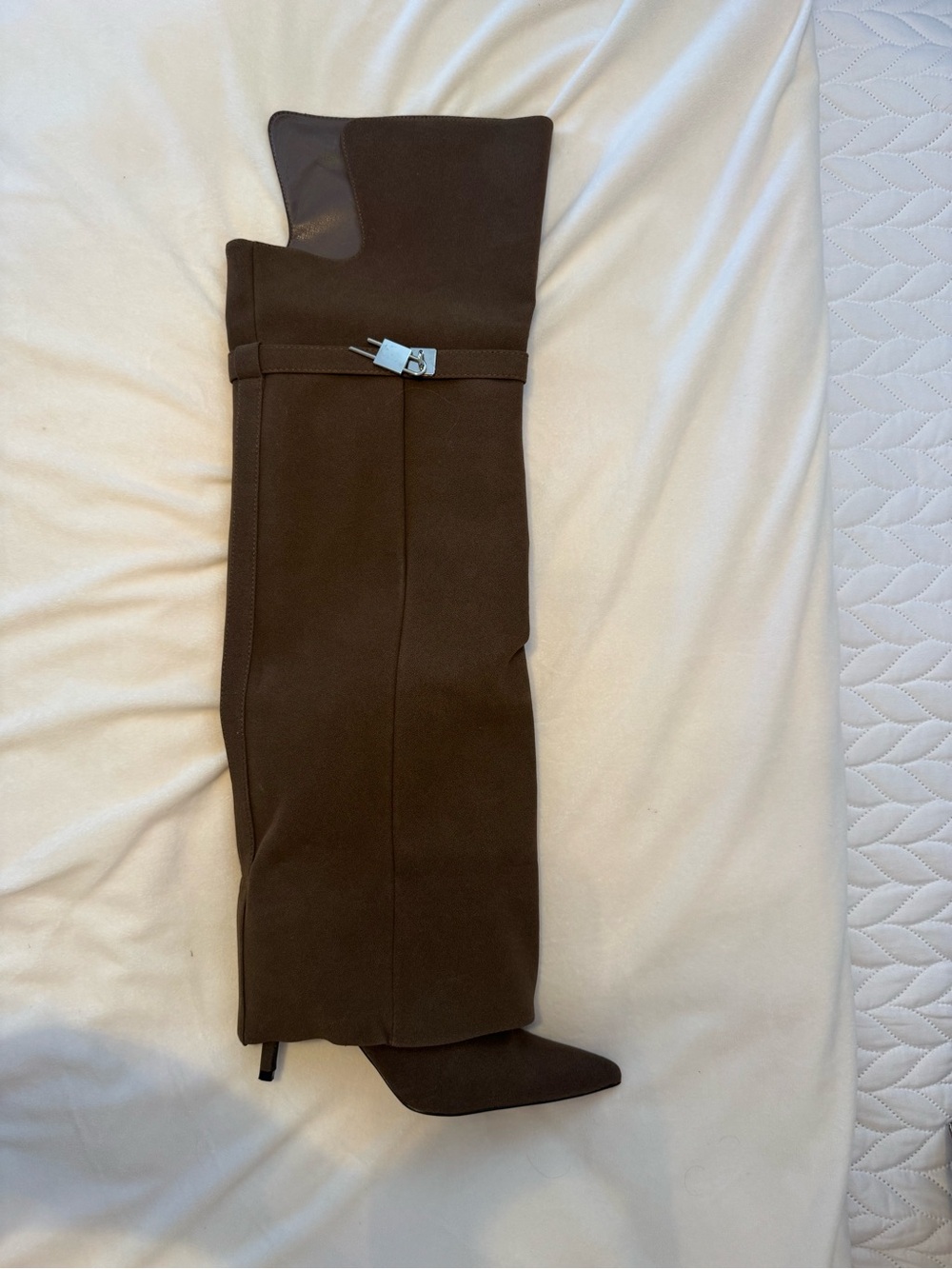 Fashion Nova Dark Brown Over-the-Knee Pointed Toe Stiletto Boots